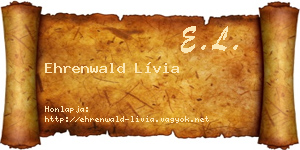 Ehrenwald Lívia névjegykártya